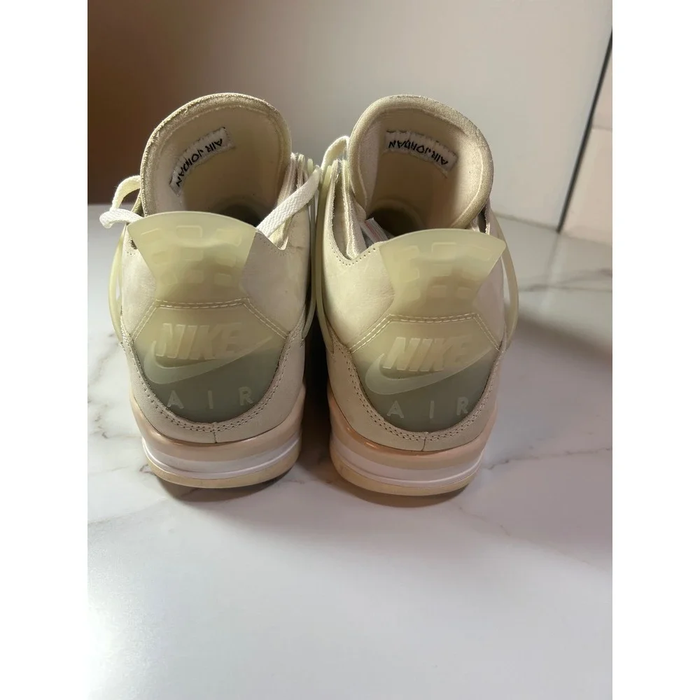 Jordan 4 Retro Off-White Sail CV9388-100 Mens Size 12 Cream Sneakers‎